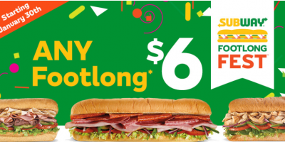 Subway $6 Footlongs