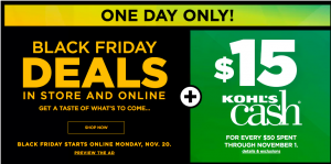 Kohl's Black Friday Preview Sale