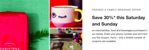 Starbucks Friends and family coupon