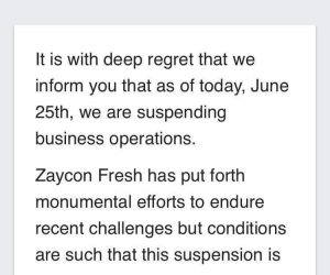 Zaycon Closing Refunds