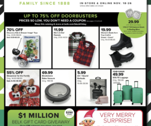 front page of belk black friday ad